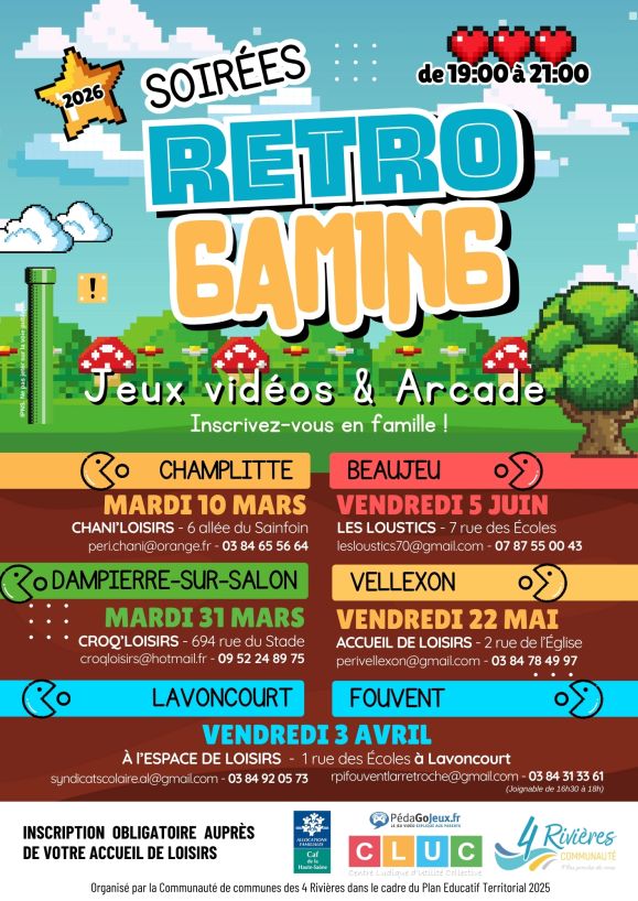 Soir&eacute;e retrogaming 4 Rivi&egrave;res