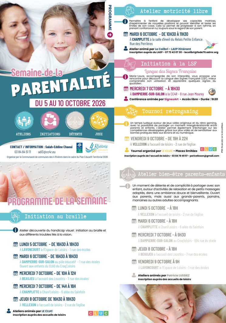 Semaine parentalit&eacute; 2026